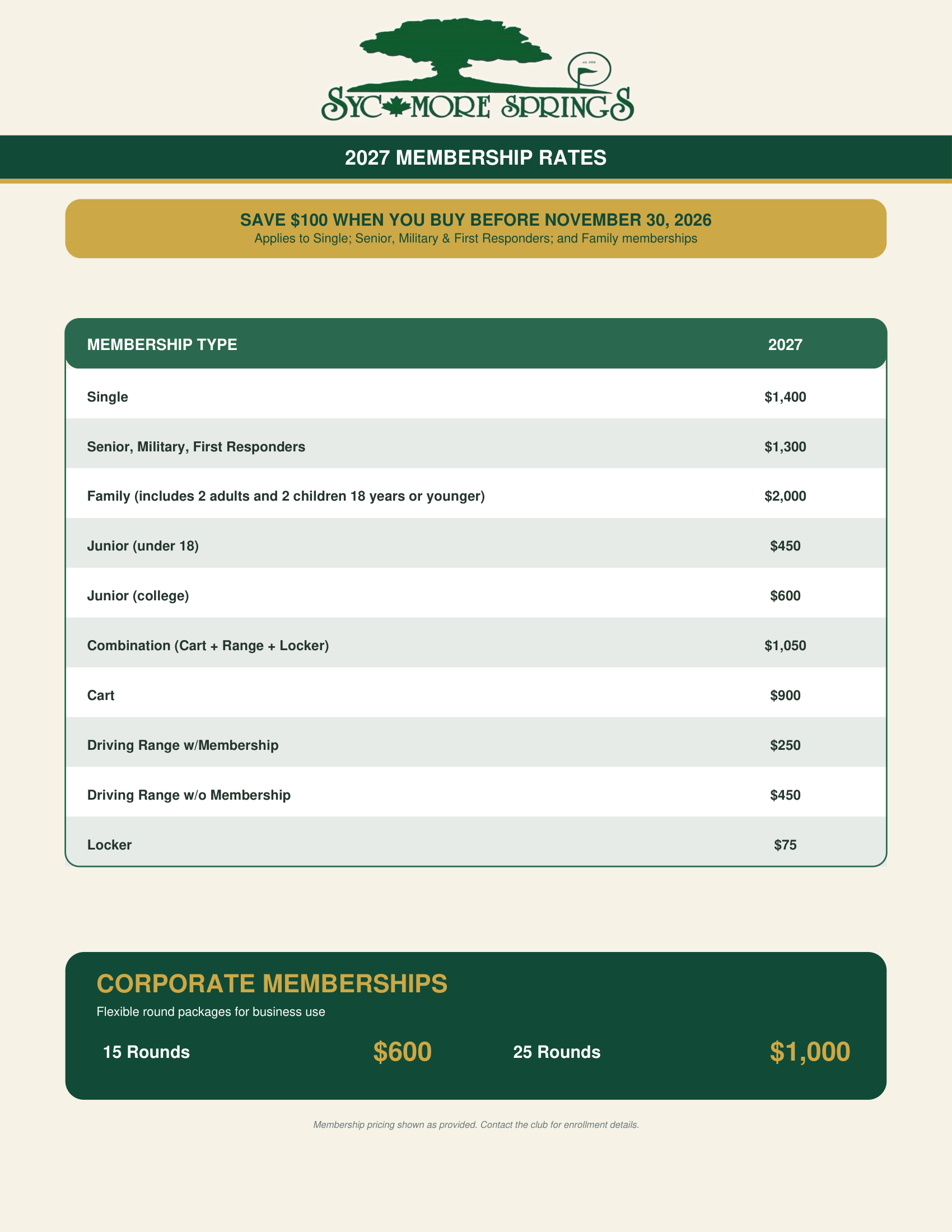 2027 Membership